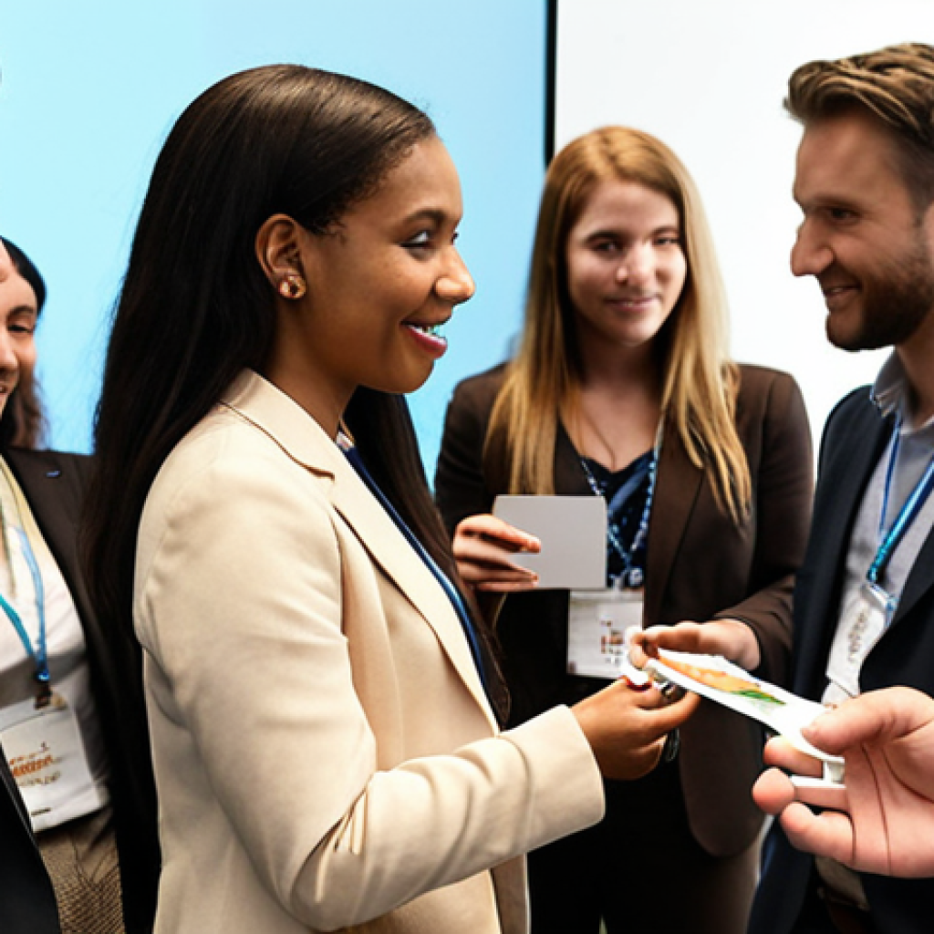 **Image Prompt:** A diverse group of professionals networking at a sustainability conference, exchanging business cards and engaging in discussions about environmental solutions. Focus on collaboration and community.