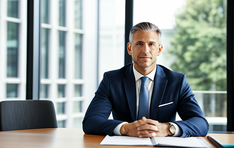 A confident professional sustainability consultant in a modest, tailored business suit, seated at a sleek, modern conference table. They are engaged in a professional discussion, maintaining eye contact and displaying a composed, strategic demeanor. The background features a well-lit, contemporary office interior with large windows, subtle natural elements, and an overall eco-friendly aesthetic. The scene is captured with professional photography, sharp focus, and natural pose. This image showcases perfect anatomy, correct proportions, well-formed hands, and proper finger count. safe for work, appropriate content, fully clothed, professional.
